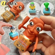GANTUNGAN LEME Tung Tung Sahur Figure Keychain LED Italian Brainrot Keychain Series