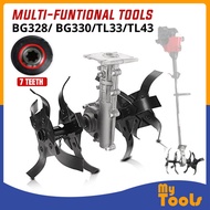 Mytools Mini Tiller Head Cultivator Grass Brush Cutter Head 26mm 7T