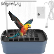 Electric Automatic Bird Bath Shower with Circulating Faucet for Budgie Lovebird