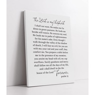 Bible Verse Christian Quotes Psalm 23 The Lord is My Shepherd Framed Wall Art Canvas Prints Decor, 1