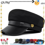 OLINI Navy Cap, Vintage Flat Top Hat Beret Hats, Flat  Cap Painters Cap Duck Tongue Cap British Styl