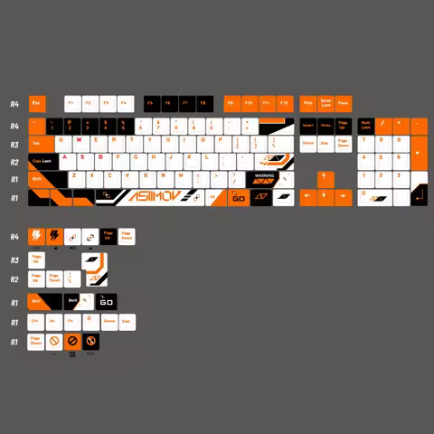 128 Keys/Set Two Simov Keycap Side Print Cherry Profile PBT DYE Sublimation For GH60 GK61 RK68 RK87 