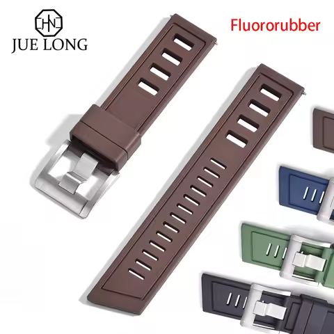New Design SOFO Fluororubber FKM Watch Strap 20mm 22mm Waterproof Quick Release Watchbands For Each 