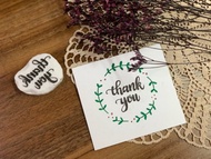 手刻橡皮章/Thank you印章 不含花圈