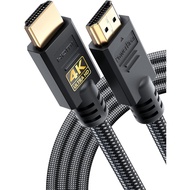 PowerBear 4K HDMI Cable 15 ft | High Speed, Braided Nylon &amp; Gold Connectors, 4K @ 60Hz, Ultra HD, 2K, 1080P, ARC &amp; CL3 R