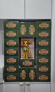 全新現貨 實體店 收消費券 bearbrick be@rbrick lucky cat good luck 10 million gold plated 招財貓 開運 千萬両 電鍍 金色 雙字 電鍍 
