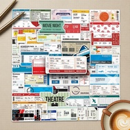 Airline Ticket & Boarding Pass Stickers (250pcs) - Aesthetic Decals for Laptops, Postcards, Skateboa
