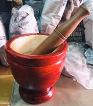 ครกไม้หลายขนาด 4นิ้ว5นิ้ว6นิ้ว7นิ้ว8นิ้ว ครกไม้เนื้อแข็ง ครกส้มตํา ครกตำน้ำพริก ครกไม้ราคาถูก ครกไม้