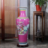 ST/🏅Sold out Jingdezhen Tuhao Gold Floor Vase Living Room Modern 1Rice Ceramic Large Vase Floor Living Room and Hotel Or