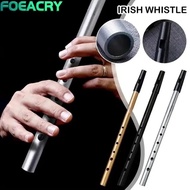 FOEACRY Aluminum Tin Whistle, Easy-to-learn C/D Key Irish Whistle Flute, Portable 6 Holes Rich Tone 