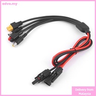 ADVA  Panel Extension Cable, MC4 to DC5521 7909 XT60 Female Connector 4 in 1  Wire, Connector 1m Len