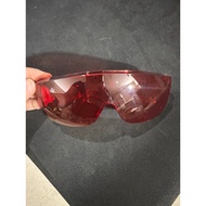 red protective eyewear/safety glasses