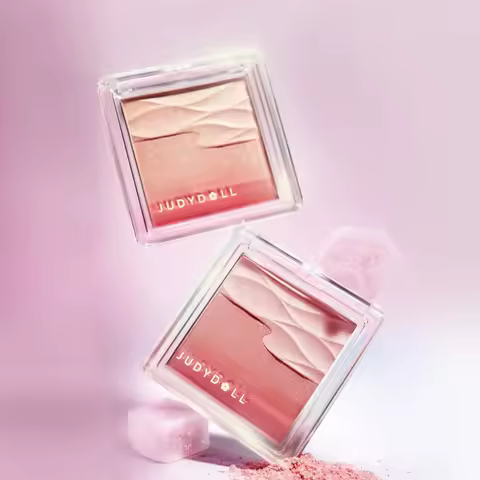 JUDYDOLL Water Satin Glow Blush, Two-tone Blush, Clear & Watery Finish, Daily Glow Effect, Skin-fusi
