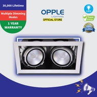 OPPLE LED Grid Spotlight HJ ~ Single/Double 10W 20W 30W 40W 60W 30,000hrs Lifetime 3000K/4000K - 1 Y