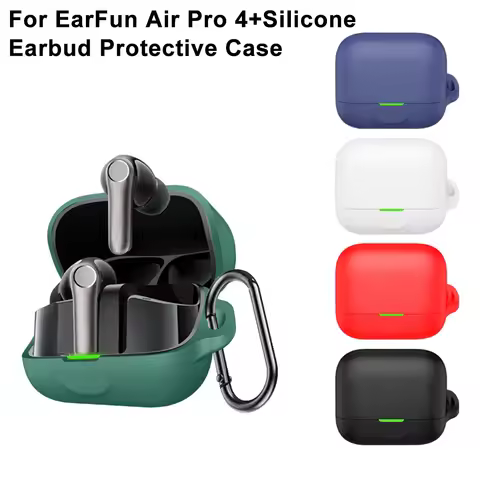 Shockproof Soft Silicone Shell Case for EarFun Air Pro4 +, Wireless Earbuds Cover, Compatible with E