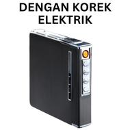 TEMPAT ROKOK DAN KOREK API ELEKTRIK KOTAK ROKOKPLUS KOREK KOTAK R O K O K ISI 20 UNIK WADAH ROKOKO