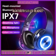 B39 Wireless Headset Bluetooth 5.0 Colorful LED Bass Stereo Wireless Headphones Ove-Ear Headphones