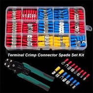 2.8mm, 4.8mm, 6.3mm Male And Female Spade Connector Kit, 15 Pcs Crimping Terminal Electrical Connect