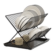 Foldable Drain Bowl Rack Collapsible Dish Drainer Extendable Dish Strainer Cutlery Holder Plate Stor