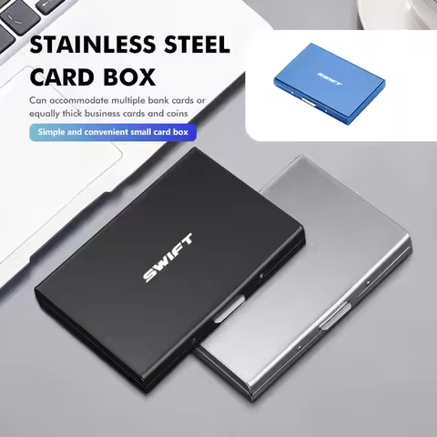 For Suzuki ﻿Car Logo Stainless Steel Business Card Case Card Storage Box Swift Sport zc33s zc31s zc7