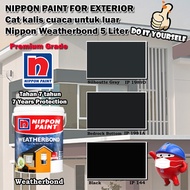 Nippon Paint Weatherbond Exterior collection 5 Liter Silhoutte Gray 1989D / Bedrock Bottom 1981A / B