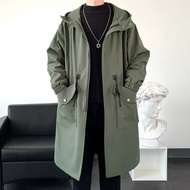jaket pria long coat jaket jubah panjang selutut pria jubah pria fashion