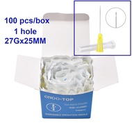 JNSUR 27G/30G Endodontics Irrigator Tips 100pcs Single Pack Irrigation Needles 25MM Disposable Root 
