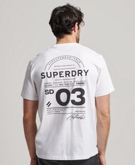 Superdry Organic Cotton Stacked Logo T-Shirt - Brilliant White