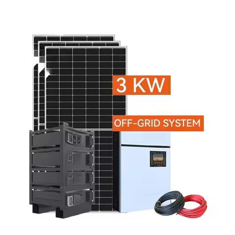 Complete Set Solar Energy System 3kw Off Grid Solar System Lithium Battery Storage Solar Power Syste