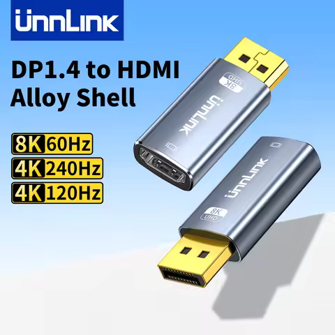 Unnlink 4K 240Hz/120Hz DisplayPort to HDMI Adapter DP 1.4 Graphics Card/Game Laptop to HDMI TV/Monit