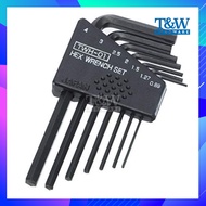 Engineer INC. Mini Hex Key Wrench (Inch/Metric) 0.71mm - 7/64'' , 0.89mm - 4.0mm [T&W Hardware]