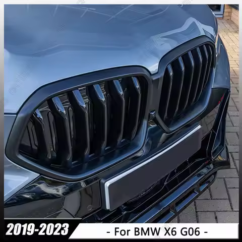 Front Bumper Kidney Grill Single/Dual For BMW X6 G06 M50i M50d X6M F96 2019-2023 Replacement Racing 