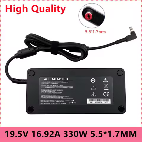 19.5V 16.92A 330W 5.5x1.7 Laptop Charger AC Adapter For Acer Predator Helios 300 PH317-55-79AM PH315