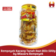(𝗥𝗘𝗔𝗗𝗬 𝗦𝗧𝗢𝗖𝗞) Rempeyek Kacang Tanah Ikan Bilis 500g by NME - Snack
