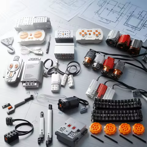 MOC M L XL Motor Servo Power Functions Motor High-Tech Parts Multi PF 8293 8883 Model Building Block