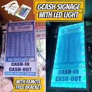 GCASH IN/OUT PLUG AND PLAY SIGNAGE WITH REMOTE CONTROL LED LIGHT