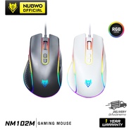 เมาส์เกมมิ่ง Nubwo NM-102M Gaming Mouse มาโครได้ มี 2 สี ดำ/ขาว ของแท้ รับประกัน 1 ปี