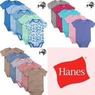 [Hanes] Baby Bodysuits Ultimate Flexy Short Sleeve for Boys &amp; Girls Bodysuit Jumpsuit Kids Assorted Color Unisex