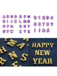 40入組字母、數字、符號形狀烘焙模具,用於餅乾、巧克力、蛋糕、翻糖裝飾