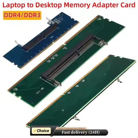 Laptop DDR4/DDR3 SODIMM To Desktop DIMM Memory Cards Converter Adaptor 3200/2666/2400/2133MHZ Memory