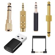 6.5mm to 3.5mm and 3.5mm to 6.5mm and Type c to USB Audio Adapter Converter 3.5mm Audio Cable