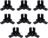 8 Packs 2020 Aluminum Extrusion Black T Slot Corner Bracket 3 Way Tri Connector for 20/20 2040 T V S