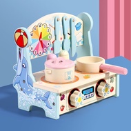 Wooden Children Play House Mini Kitchen Simulation Toys 2 to 3 Years Old Children Toys 4 to 6 Years 