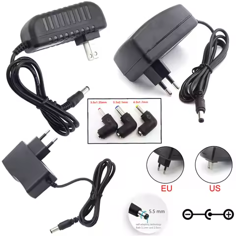 AC 220v to DC 5V 6V 9V 12V 15v Power Supply Adapter charger 1A 2A 3A 5.5x2.1mm 3.5x1.35mm 4.0 DC jac