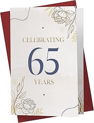 65th Birthday Card for Him Her - 65th Anniversary Card for Dad Mom - 65 Years Old Birthday Card for 