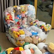 Large Capacity Transparent Sofa Toy Storage Sofa Seat Organizer, 39.37*35.43 Inches/100*90cm, Multi-