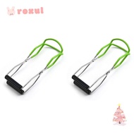 ROXUL 2 Pcs Canning Tongs, Iron PVC Canning Supplies,  4 Colours Durable Non Slip Canning Tongs Jar 