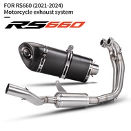 For RS660 2021-2024 High Quality Motorcycle Exhaust Full System Modify Front Link Pipe Carbon Tip Mu