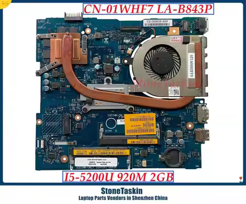 StoneTaskin CN-01WHF7 For Dell Inspiron 15 5458 5558 Motherboard Mainboard AAL10 LA-B843P I5-5200U o