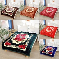 Mink Blanket 5 Feet 150*200cm1.3kg 2-Layer Fabric With Patterns On Both Sides Floral Pattern There A